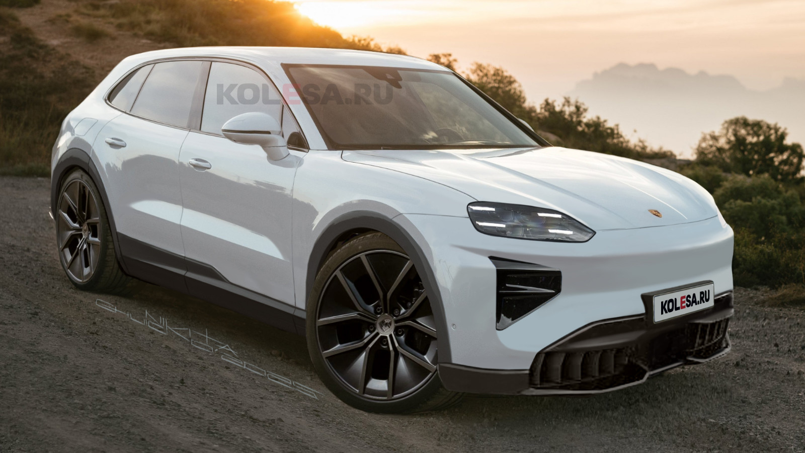 Nuova Porsche Cayenne elettrica, sarà così? Un render prova ad anticipare le sue forme