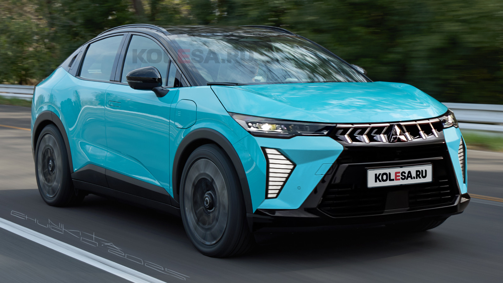 Mitsubishi, una nuova elettrica su base Nissan Leaf: un render si immagina il design. Sarà così?