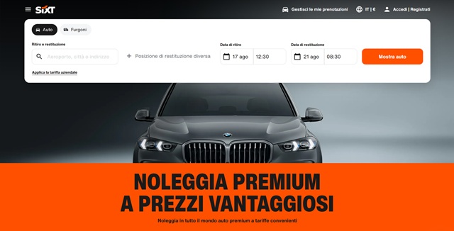 sixt noleggia premium a prezzi vantaggiosi