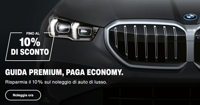 sixt sconto 10 per cento noleggio auto